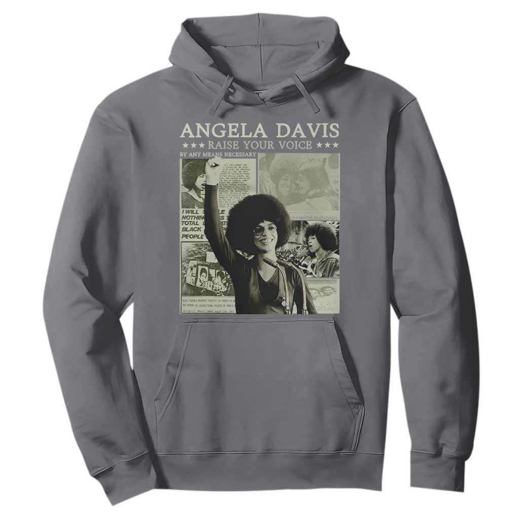 Black History Month Angela Davis Hoodie Raise Your Voice Feminist Human Rights - African Pride