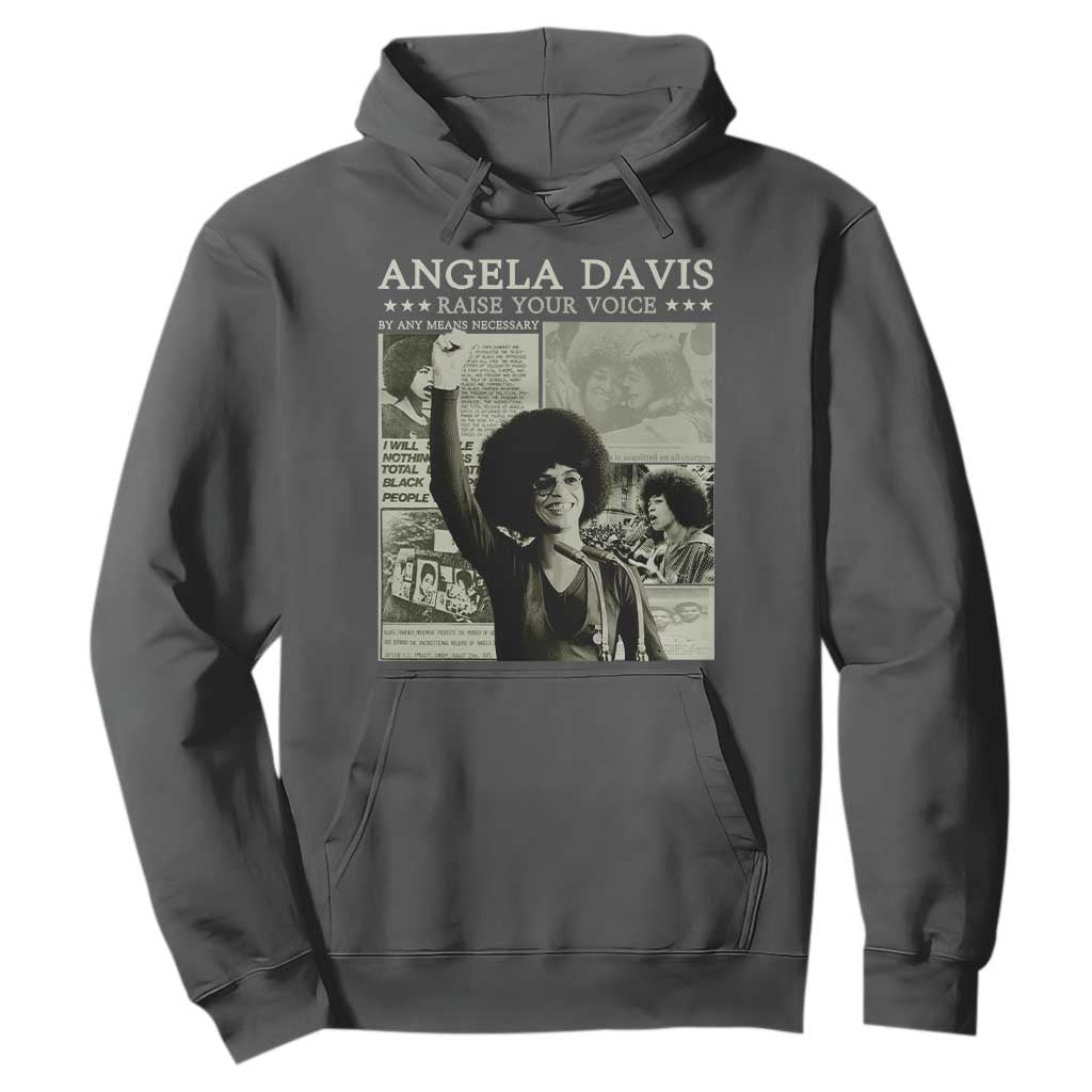 Black History Month Angela Davis Hoodie Raise Your Voice Feminist Human Rights - African Pride
