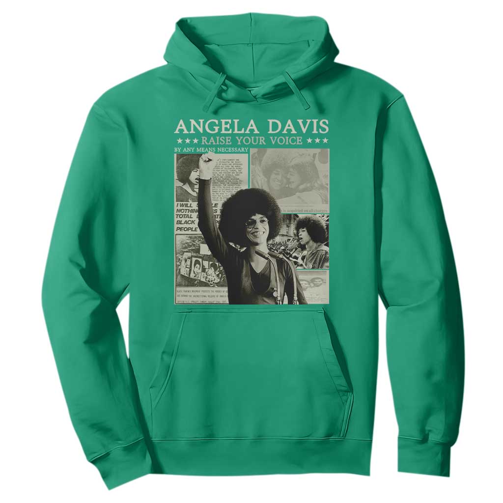 Black History Month Angela Davis Hoodie Raise Your Voice Feminist Human Rights - African Pride