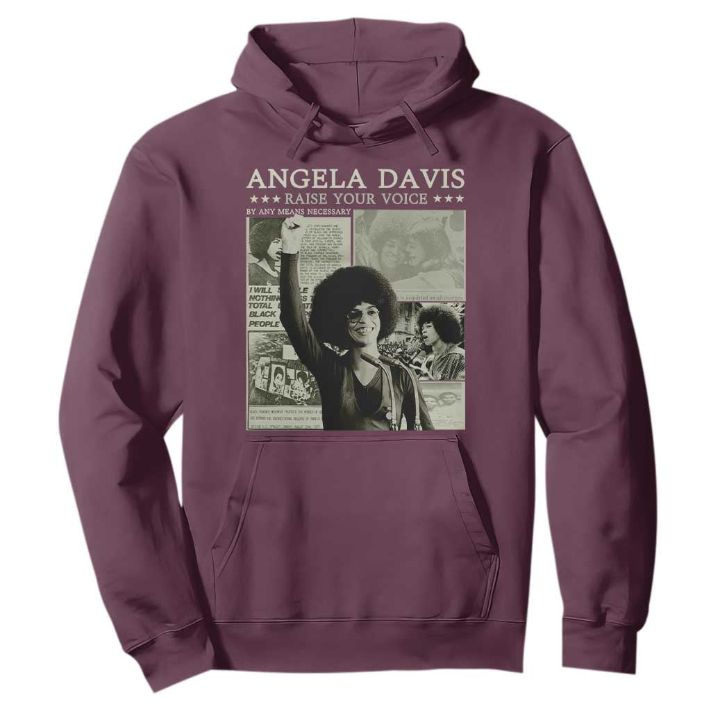 Black History Month Angela Davis Hoodie Raise Your Voice Feminist Human Rights - African Pride