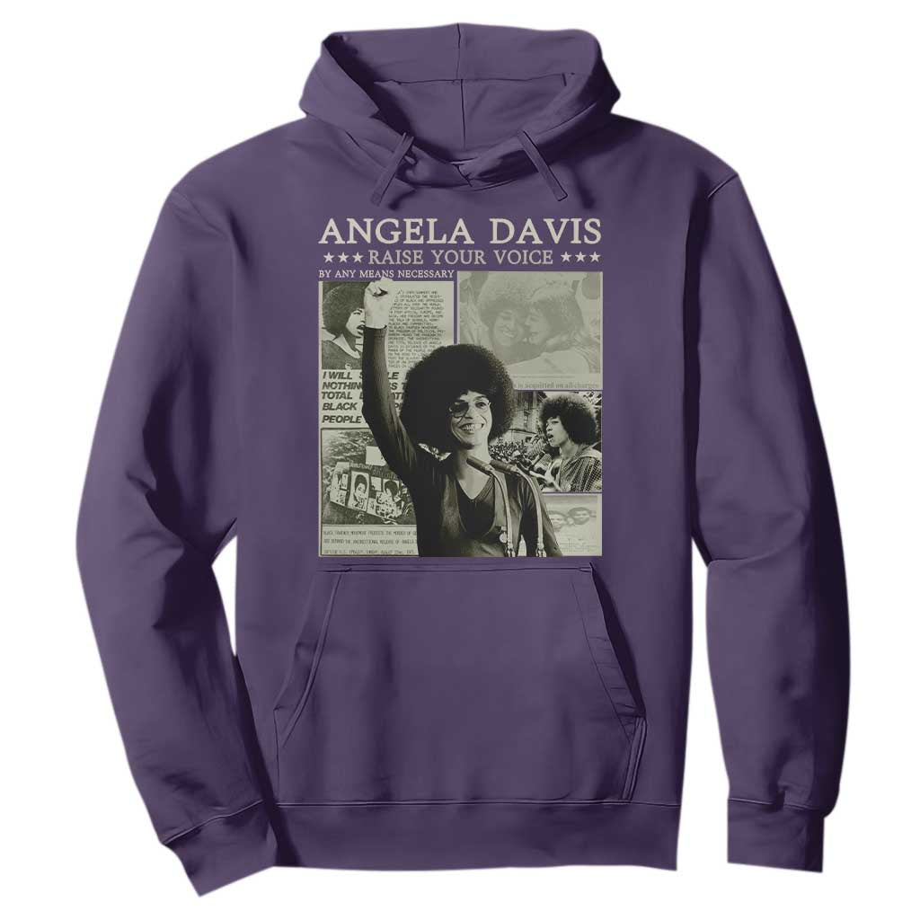 Black History Month Angela Davis Hoodie Raise Your Voice Feminist Human Rights - African Pride
