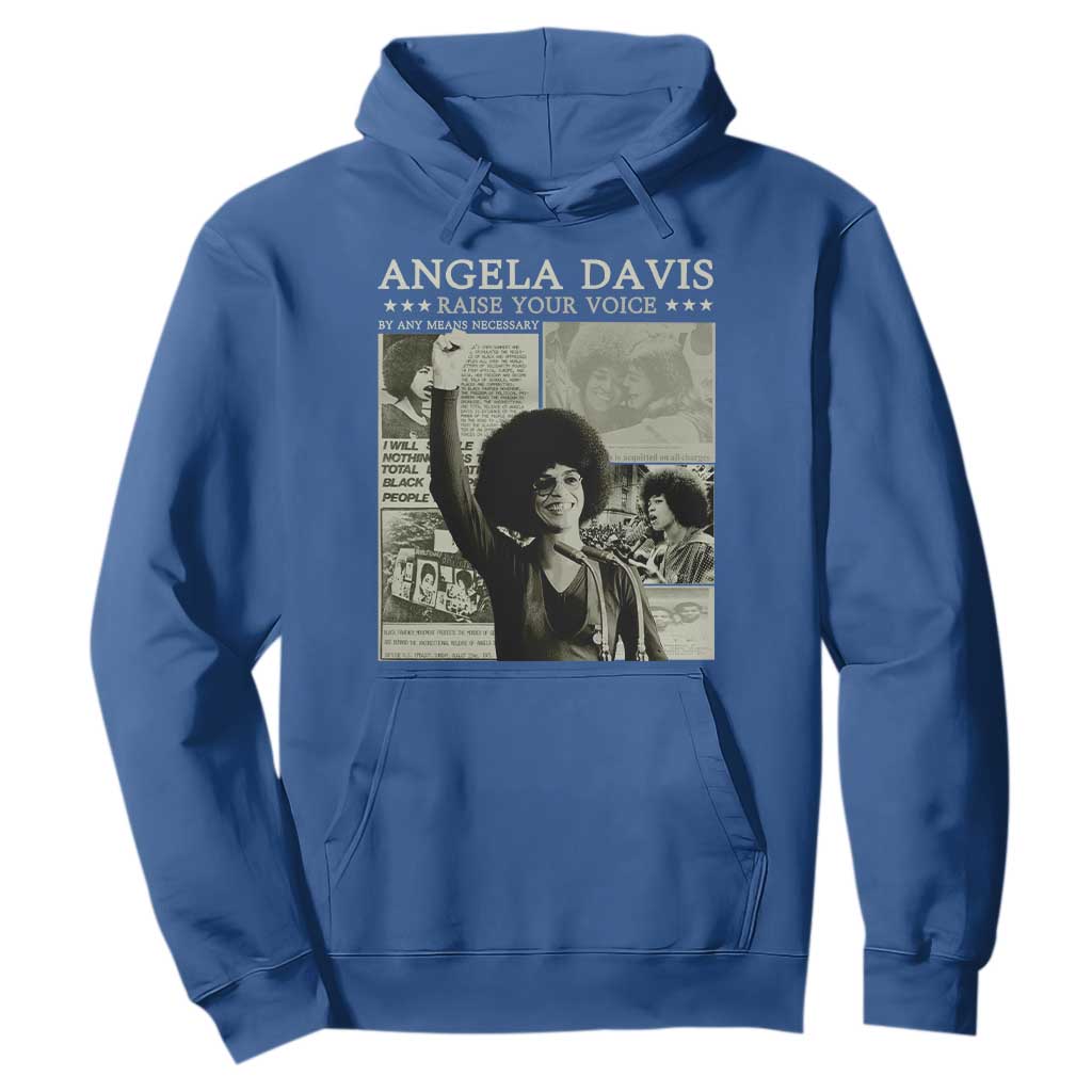 Black History Month Angela Davis Hoodie Raise Your Voice Feminist Human Rights - African Pride