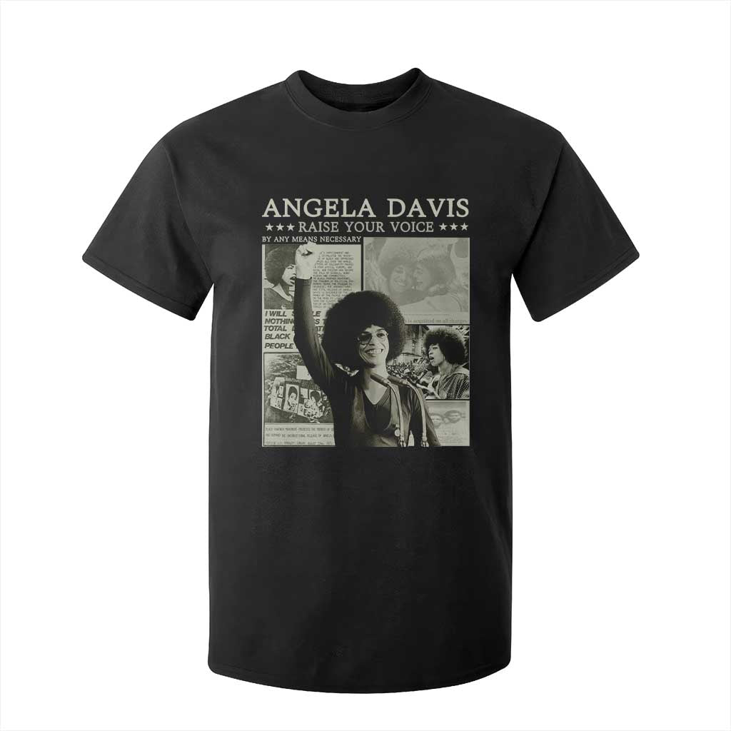 Black History Month Angela Davis T Shirt For Kid Raise Your Voice Feminist Human Rights - African Pride