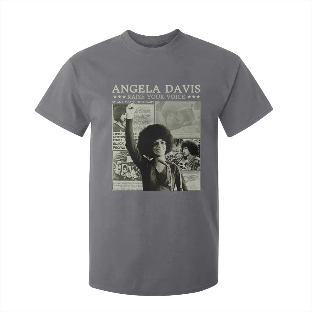 Black History Month Angela Davis T Shirt For Kid Raise Your Voice Feminist Human Rights - African Pride