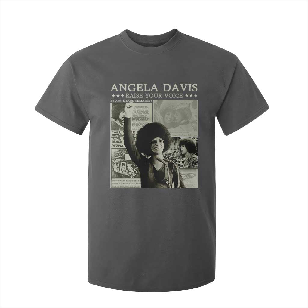 Black History Month Angela Davis T Shirt For Kid Raise Your Voice Feminist Human Rights - African Pride