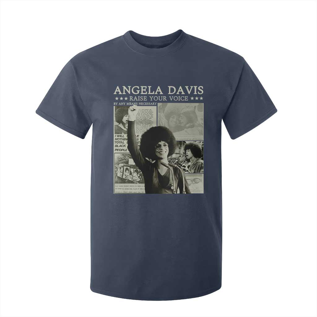 Black History Month Angela Davis T Shirt For Kid Raise Your Voice Feminist Human Rights - African Pride