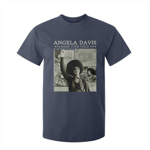 Black History Month Angela Davis T Shirt For Kid Raise Your Voice Feminist Human Rights - African Pride