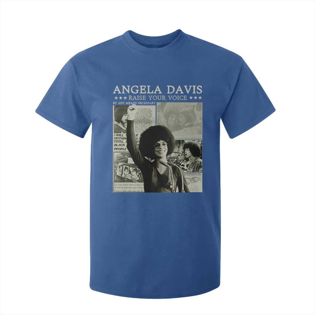 Black History Month Angela Davis T Shirt For Kid Raise Your Voice Feminist Human Rights - African Pride