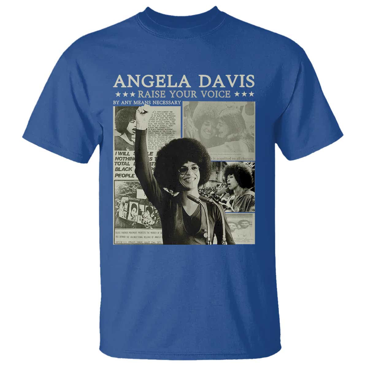 Black History Month Angela Davis T Shirt Raise Your Voice Feminist Human Rights - African Pride
