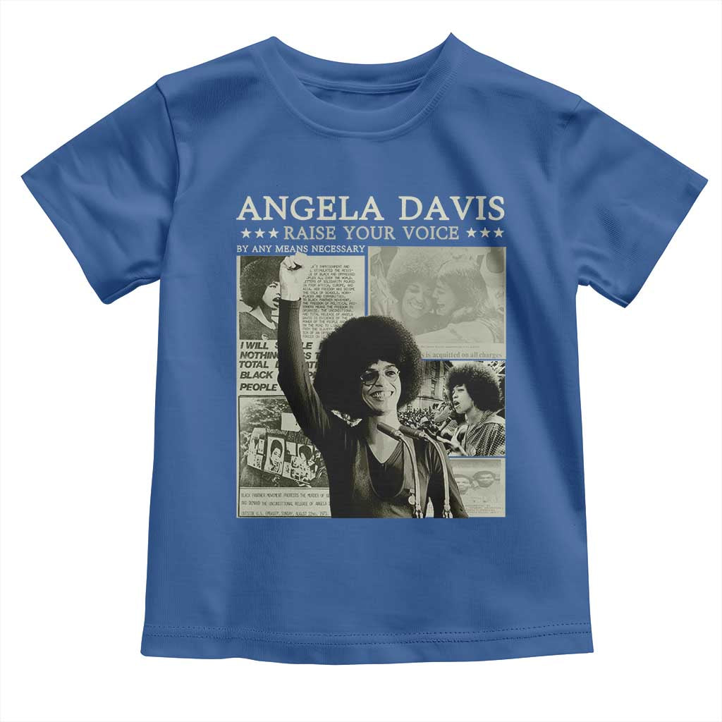 Black History Month Angela Davis Toddler T Shirt Raise Your Voice Feminist Human Rights - African Pride