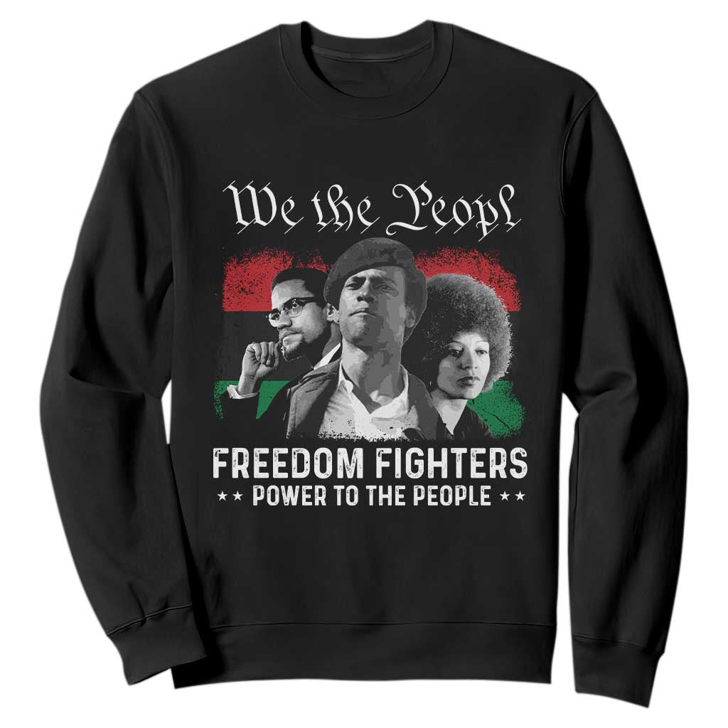 Vintage Black Panther Party Sweatshirt Huey P. Newton Malcolm X Angela Davis Black History - African Pride