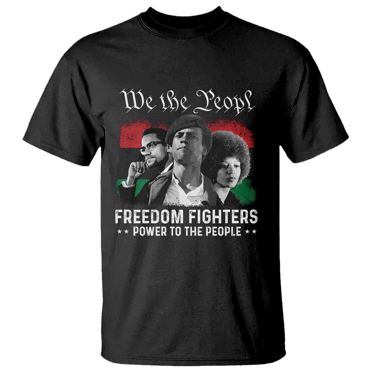 Vintage Black Panther Party T Shirt Huey P. Newton Malcolm X Angela Davis Black History - African Pride