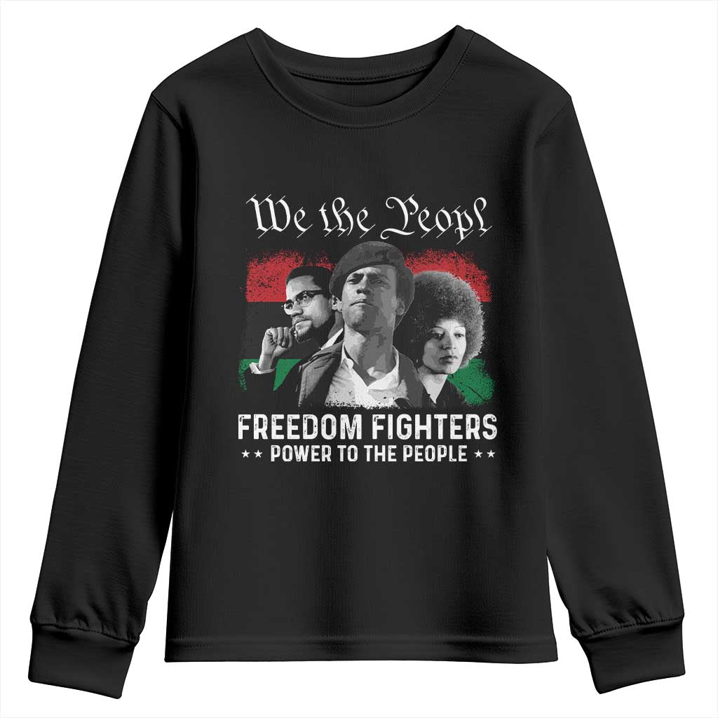 Vintage Black Panther Party Youth Sweatshirt Huey P. Newton Malcolm X Angela Davis Black History - African Pride