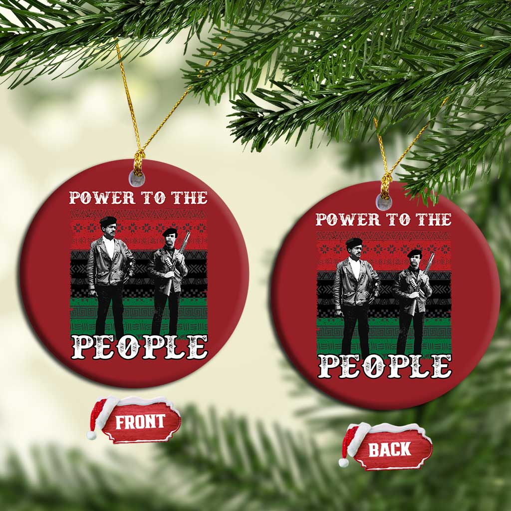Vintage Black Panthers Party Christmas Ornament Power To The People Self Defense Black History - African Pride