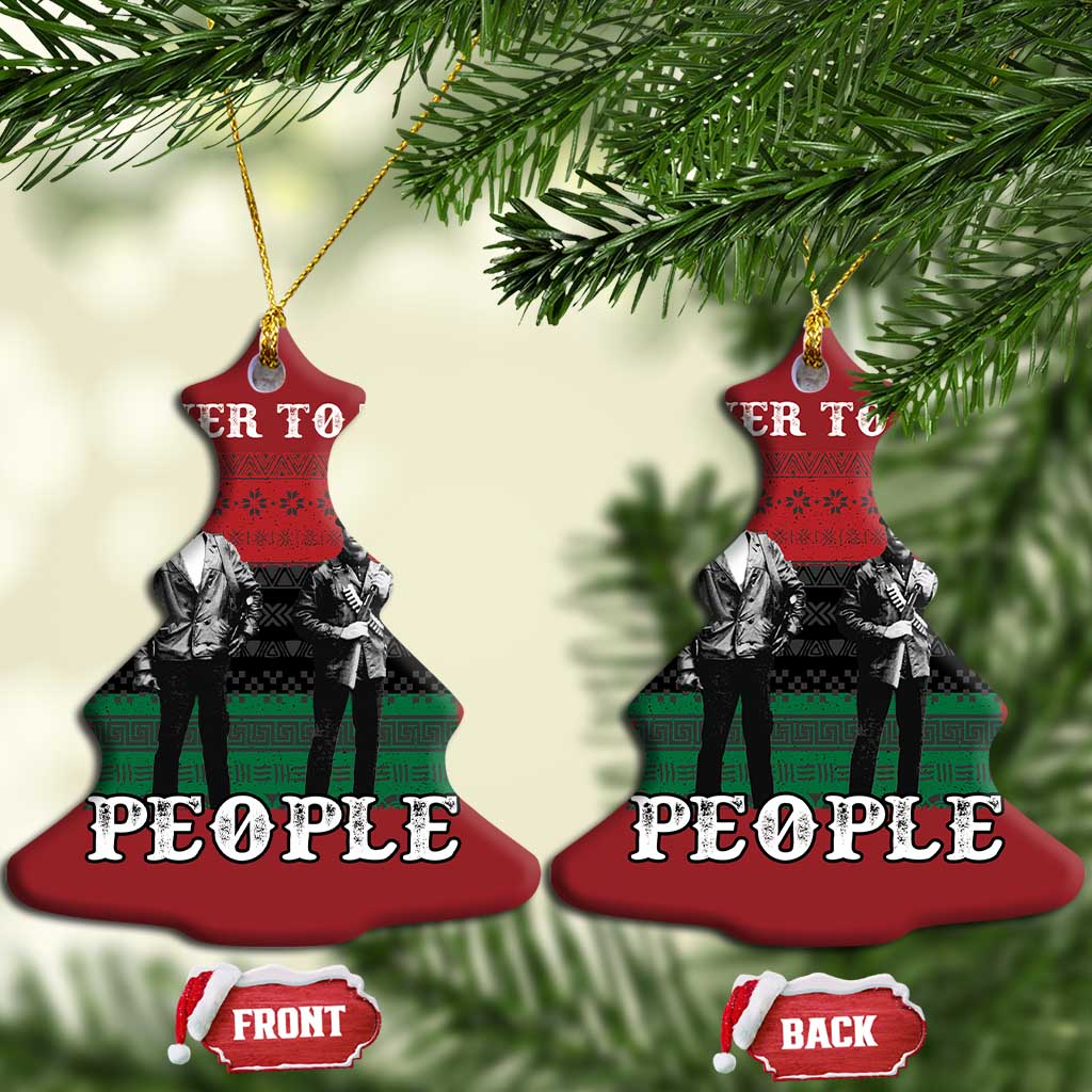 Vintage Black Panthers Party Christmas Ornament Power To The People Self Defense Black History - African Pride