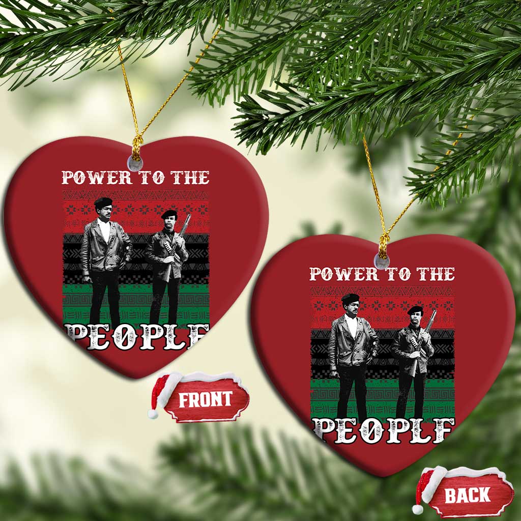 Vintage Black Panthers Party Christmas Ornament Power To The People Self Defense Black History - African Pride