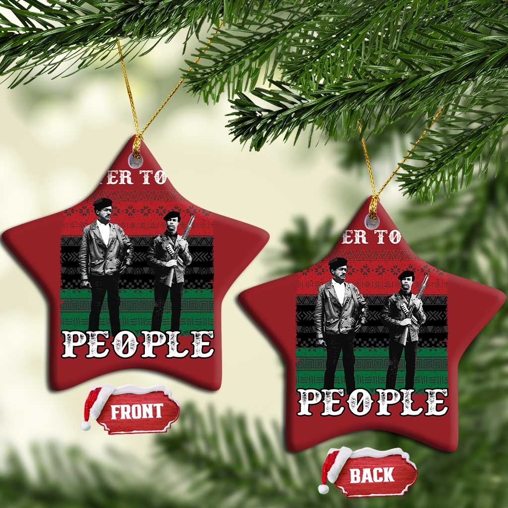 Vintage Black Panthers Party Christmas Ornament Power To The People Self Defense Black History - African Pride