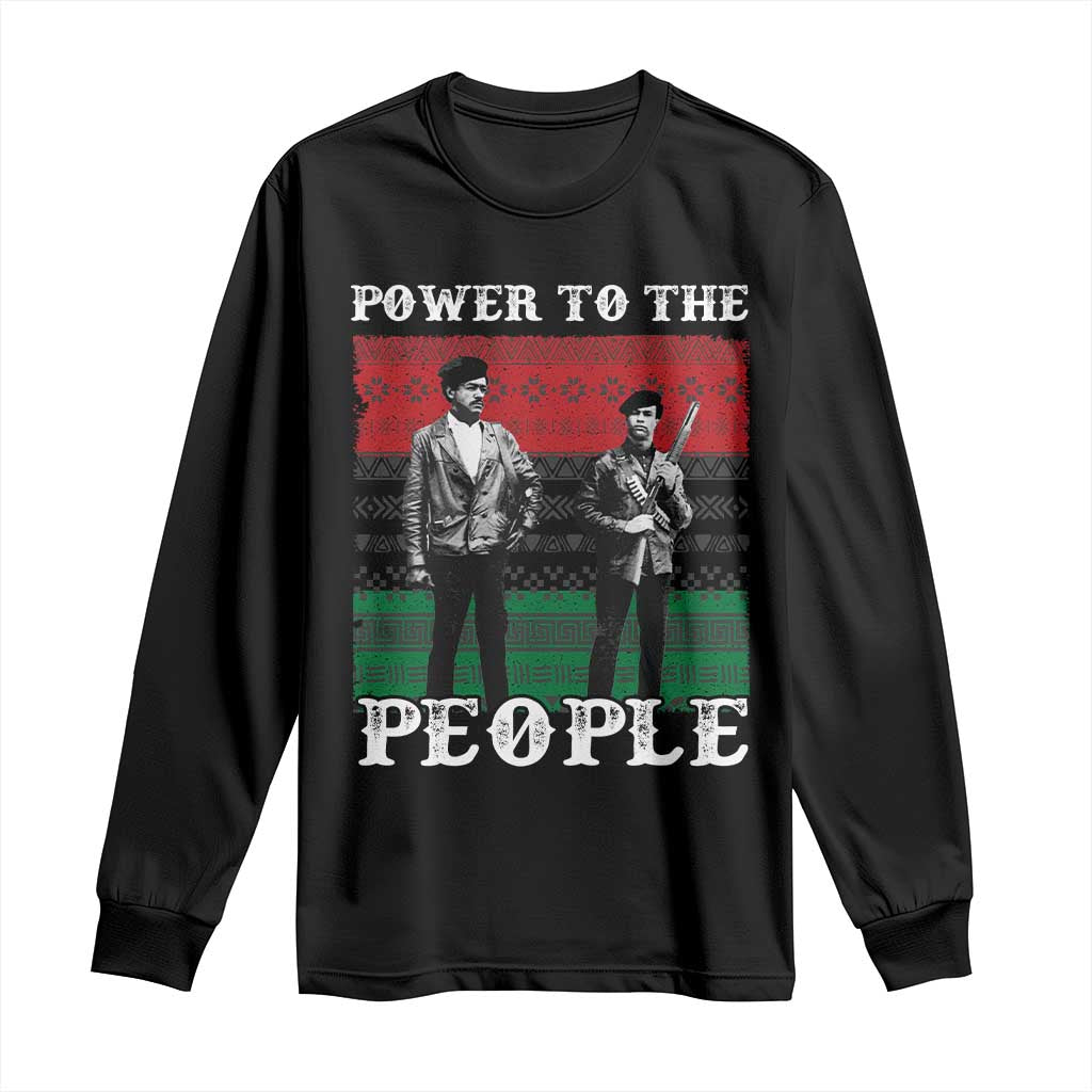 Vintage Black Panthers Party Long Sleeve Shirt Power To The People Self Defense Black History - African Pride