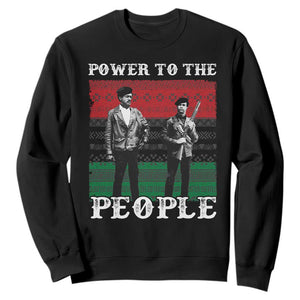 Vintage Black Panthers Party Sweatshirt Power To The People Self Defense Black History - African Pride