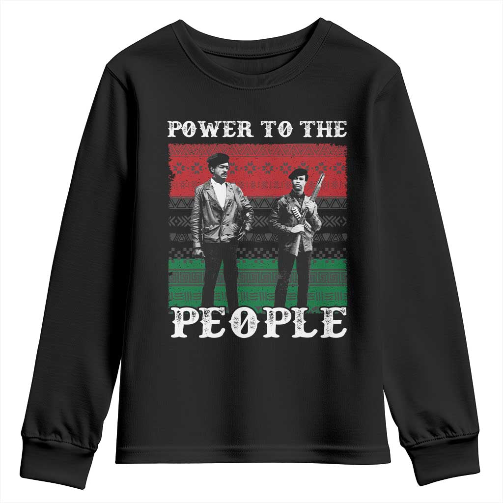 Vintage Black Panthers Party Youth Sweatshirt Power To The People Self Defense Black History - African Pride