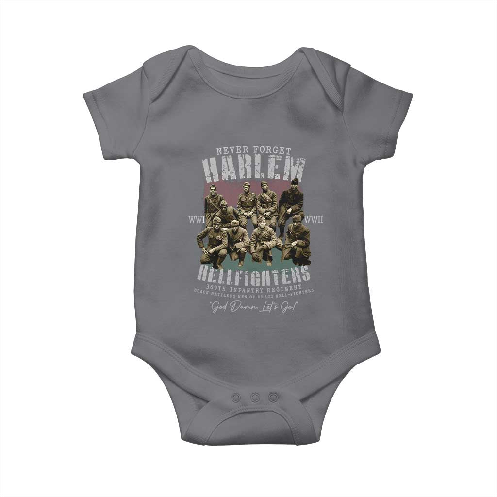 Halem Hellfighters Baby Onesie African American Black Military History Soldiers WWI WWII - African Pride