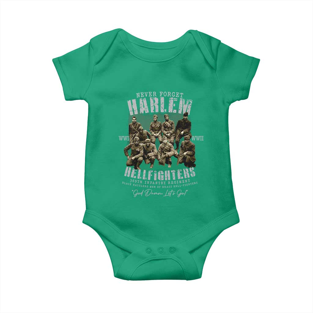 Halem Hellfighters Baby Onesie African American Black Military History Soldiers WWI WWII - African Pride