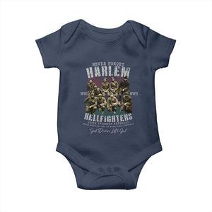 Halem Hellfighters Baby Onesie African American Black Military History Soldiers WWI WWII - African Pride