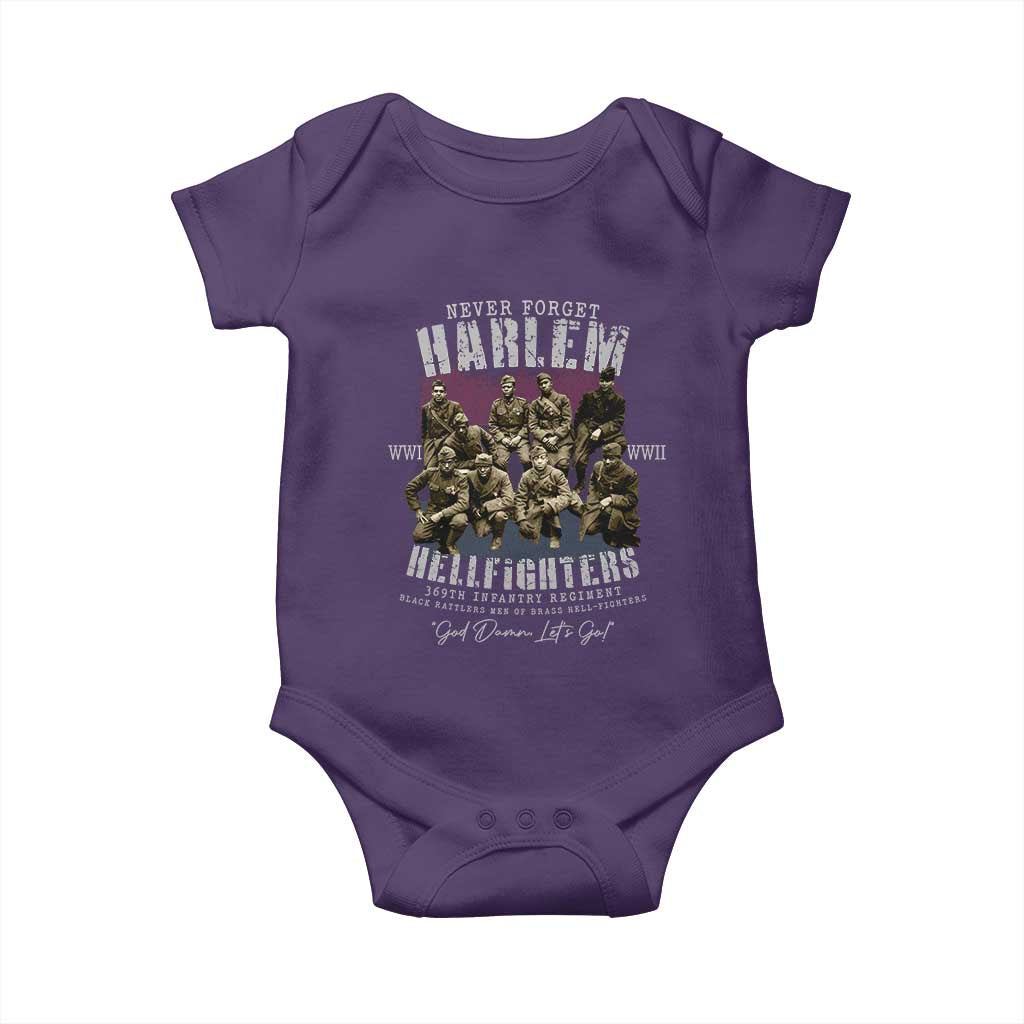 Halem Hellfighters Baby Onesie African American Black Military History Soldiers WWI WWII - African Pride