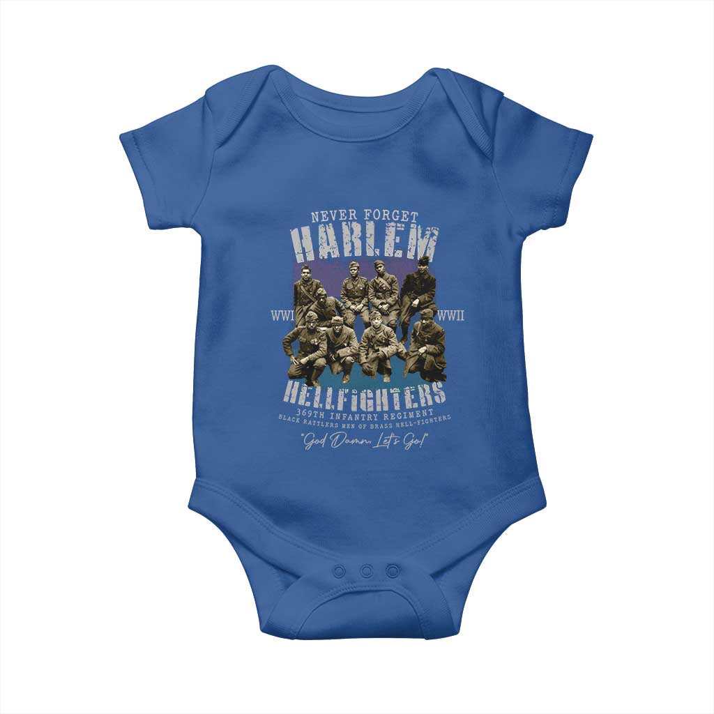 Halem Hellfighters Baby Onesie African American Black Military History Soldiers WWI WWII - African Pride