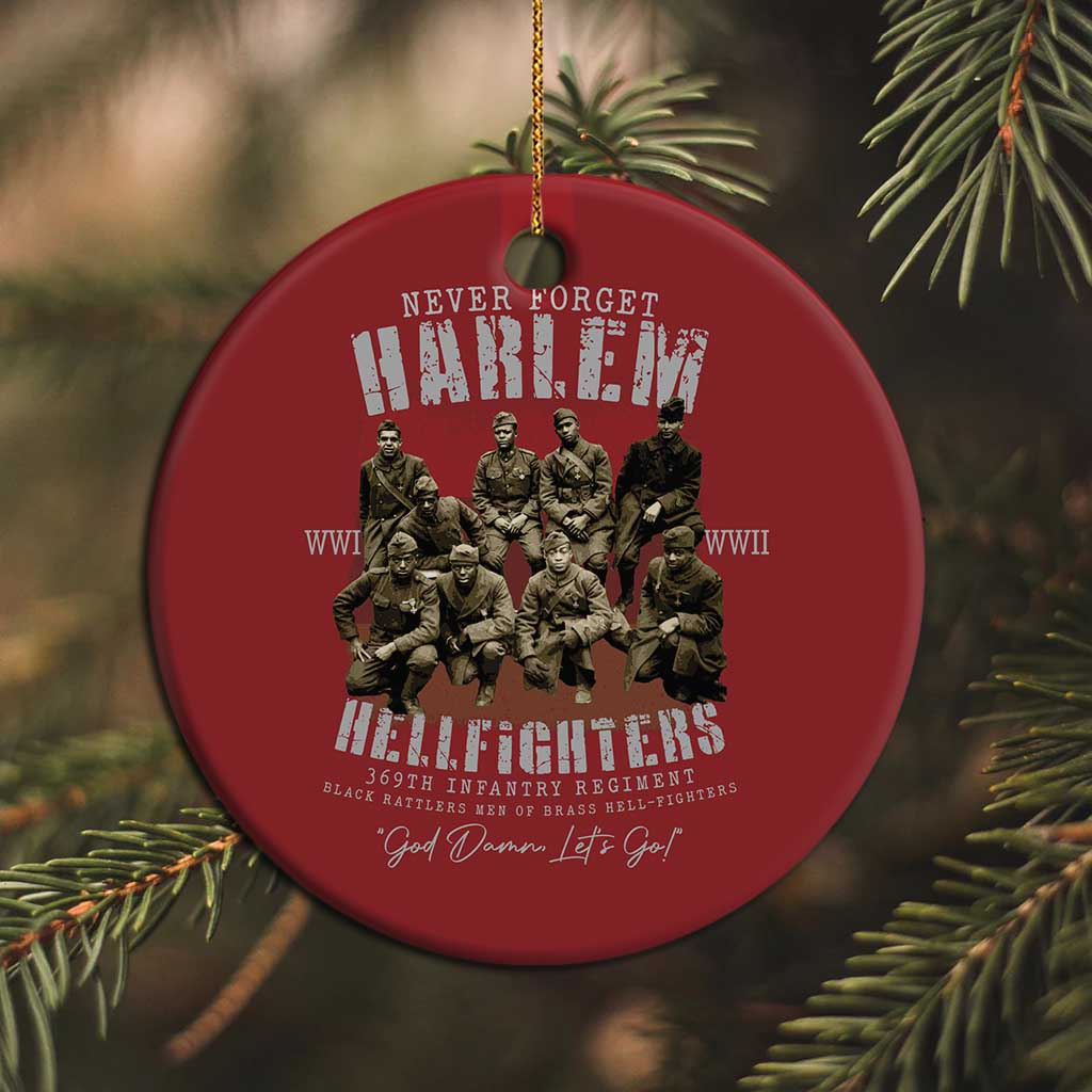 Halem Hellfighters Christmas Ornament African American Black Military History Soldiers WWI WWII - African Pride
