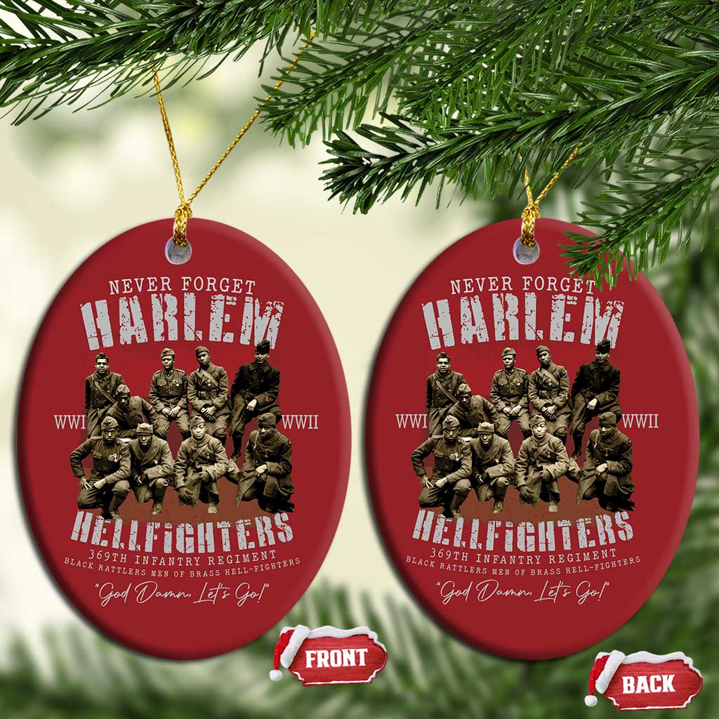 Halem Hellfighters Christmas Ornament African American Black Military History Soldiers WWI WWII - African Pride