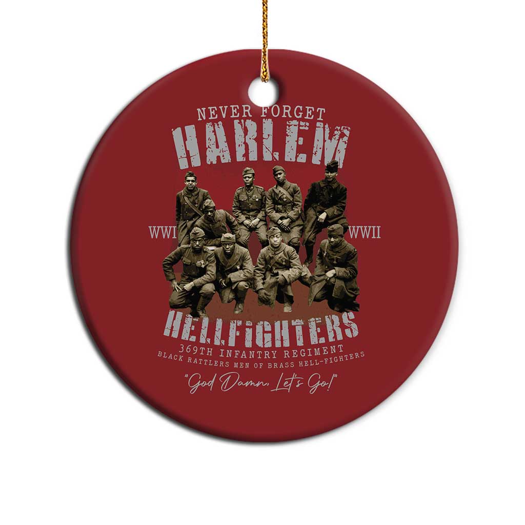 Halem Hellfighters Christmas Ornament African American Black Military History Soldiers WWI WWII - African Pride