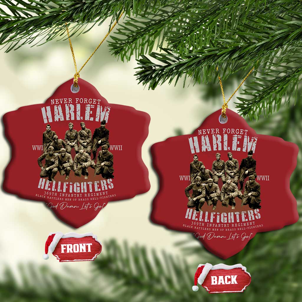Halem Hellfighters Christmas Ornament African American Black Military History Soldiers WWI WWII - African Pride