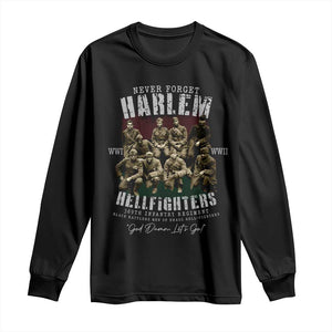 Halem Hellfighters Long Sleeve Shirt African American Black Military History Soldiers WWI WWII - African Pride