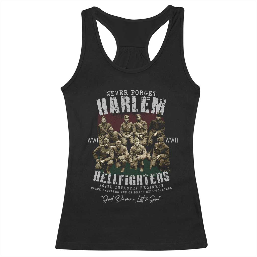 Halem Hellfighters Racerback Tank Top African American Black Military History Soldiers WWI WWII - African Pride
