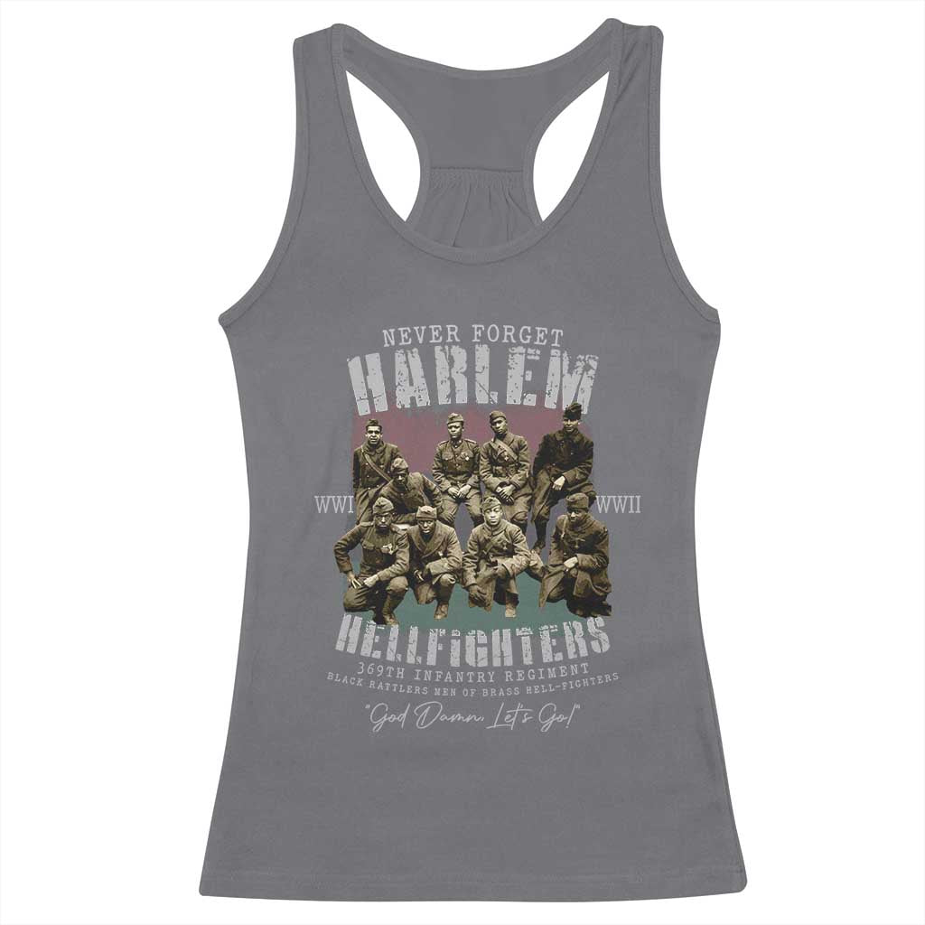 Halem Hellfighters Racerback Tank Top African American Black Military History Soldiers WWI WWII - African Pride