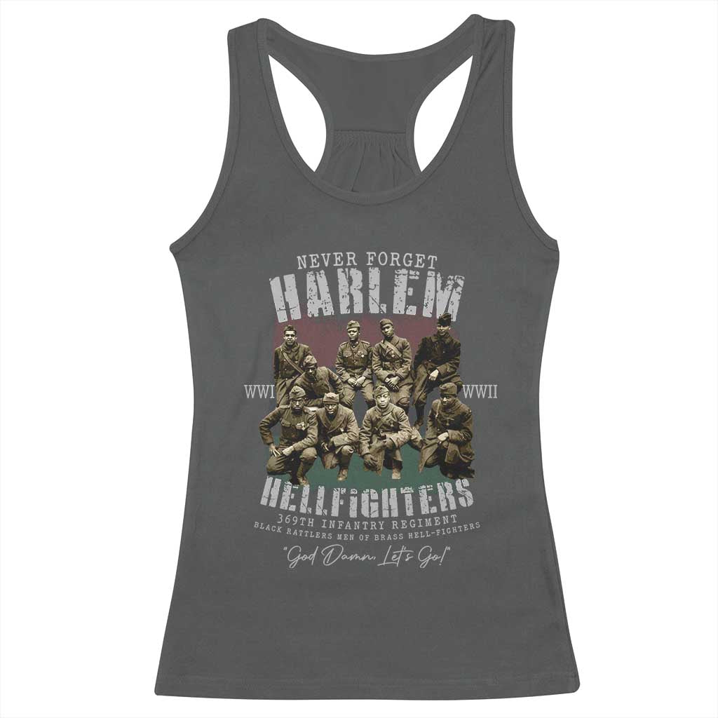 Halem Hellfighters Racerback Tank Top African American Black Military History Soldiers WWI WWII - African Pride