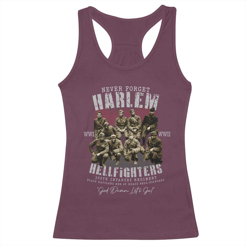 Halem Hellfighters Racerback Tank Top African American Black Military History Soldiers WWI WWII - African Pride