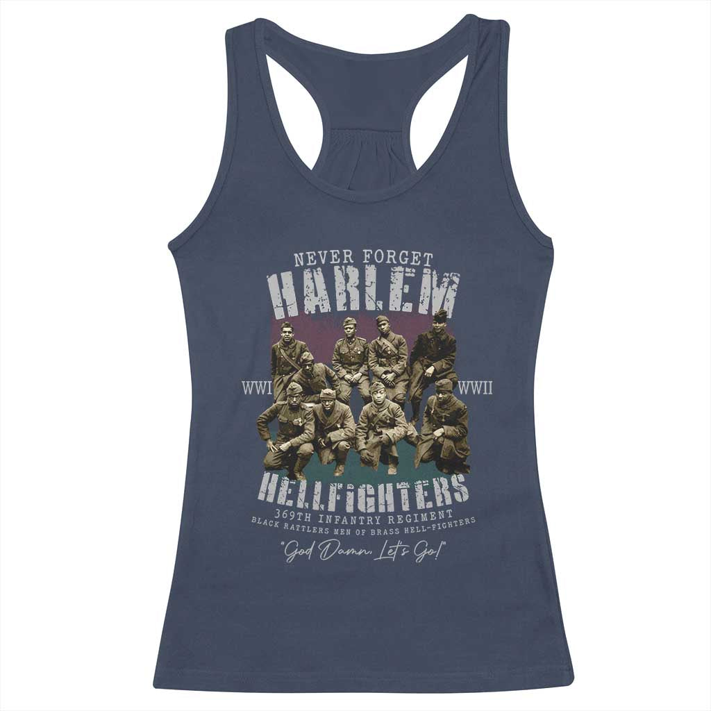 Halem Hellfighters Racerback Tank Top African American Black Military History Soldiers WWI WWII - African Pride