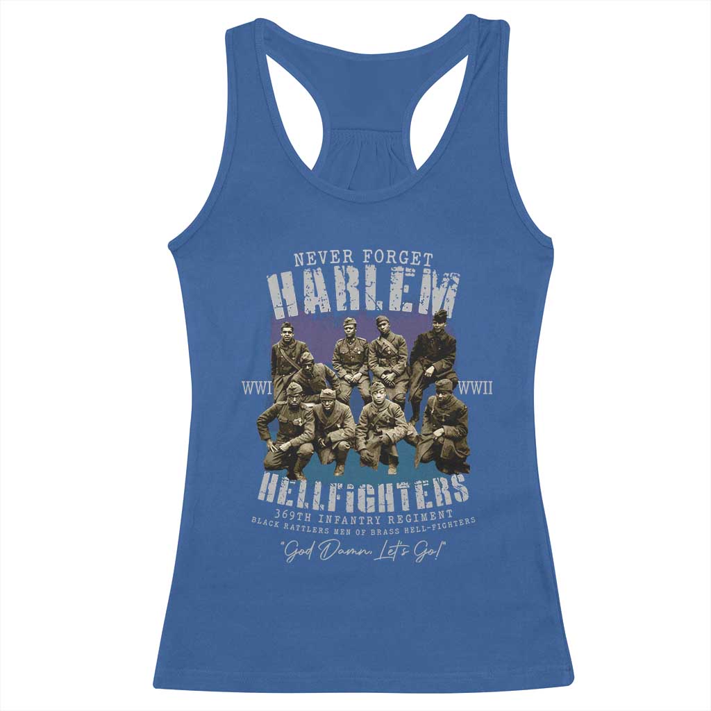 Halem Hellfighters Racerback Tank Top African American Black Military History Soldiers WWI WWII - African Pride