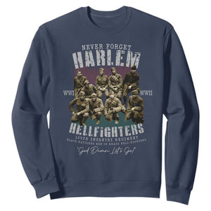 Halem Hellfighters Sweatshirt African American Black Military History Soldiers WWI WWII - African Pride