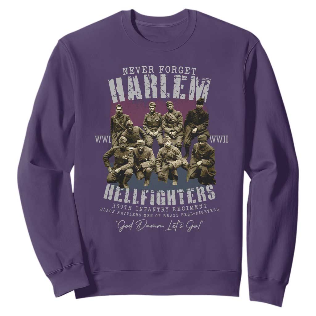 Halem Hellfighters Sweatshirt African American Black Military History Soldiers WWI WWII - African Pride