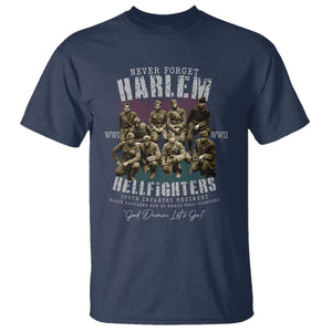 Halem Hellfighters T Shirt African American Black Military History Soldiers WWI WWII - African Pride