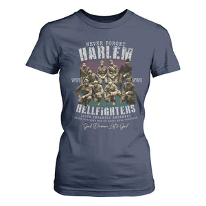 Halem Hellfighters T Shirt For Women African American Black Military History Soldiers WWI WWII - African Pride