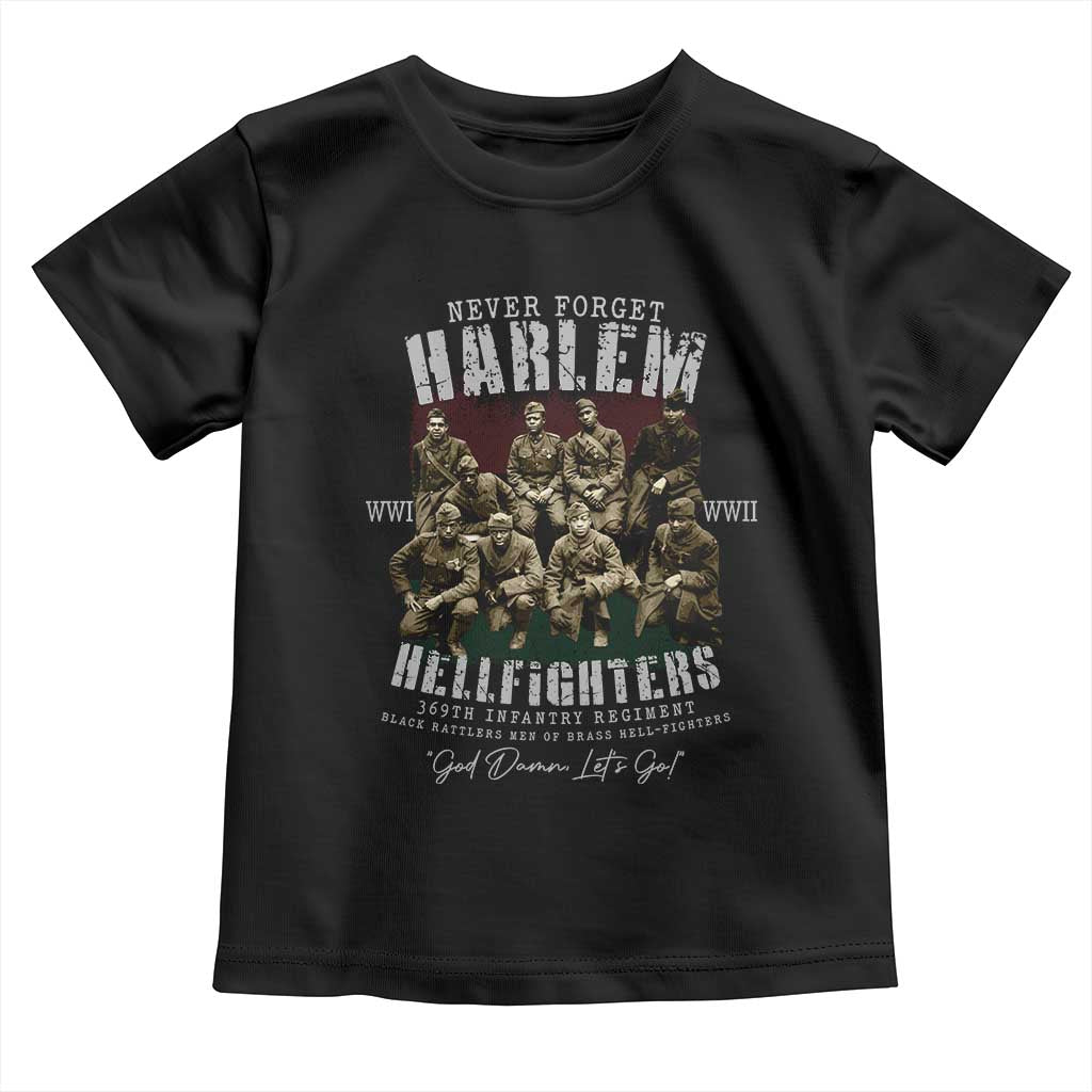 Halem Hellfighters Toddler T Shirt African American Black Military History Soldiers WWI WWII - African Pride