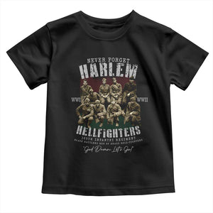 Halem Hellfighters Toddler T Shirt African American Black Military History Soldiers WWI WWII - African Pride