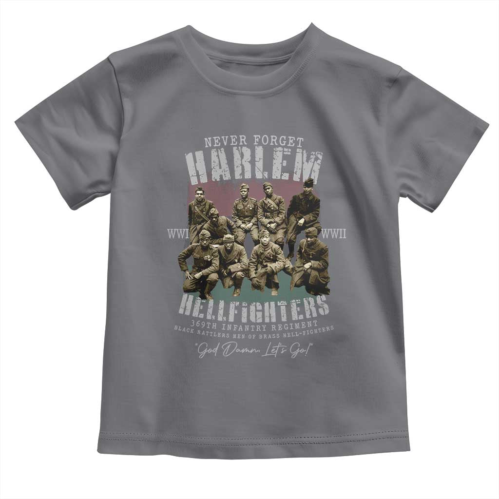 Halem Hellfighters Toddler T Shirt African American Black Military History Soldiers WWI WWII - African Pride