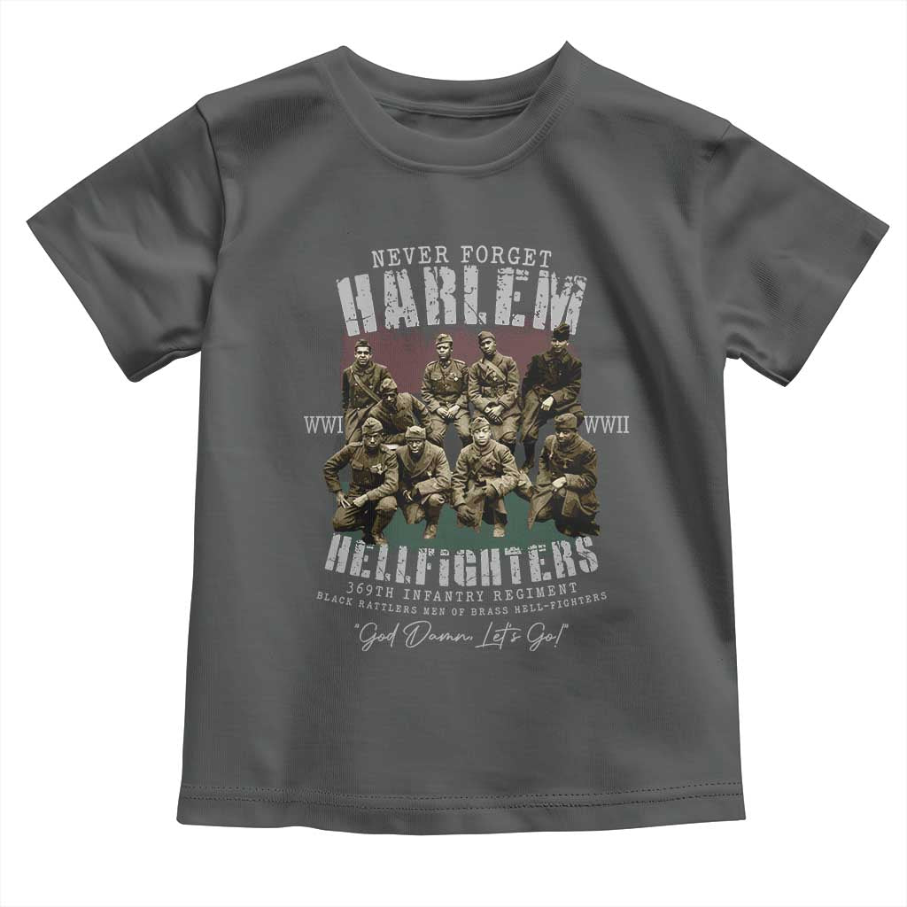 Halem Hellfighters Toddler T Shirt African American Black Military History Soldiers WWI WWII - African Pride