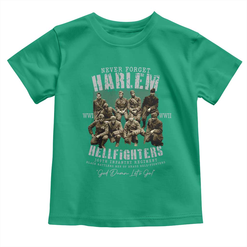 Halem Hellfighters Toddler T Shirt African American Black Military History Soldiers WWI WWII - African Pride