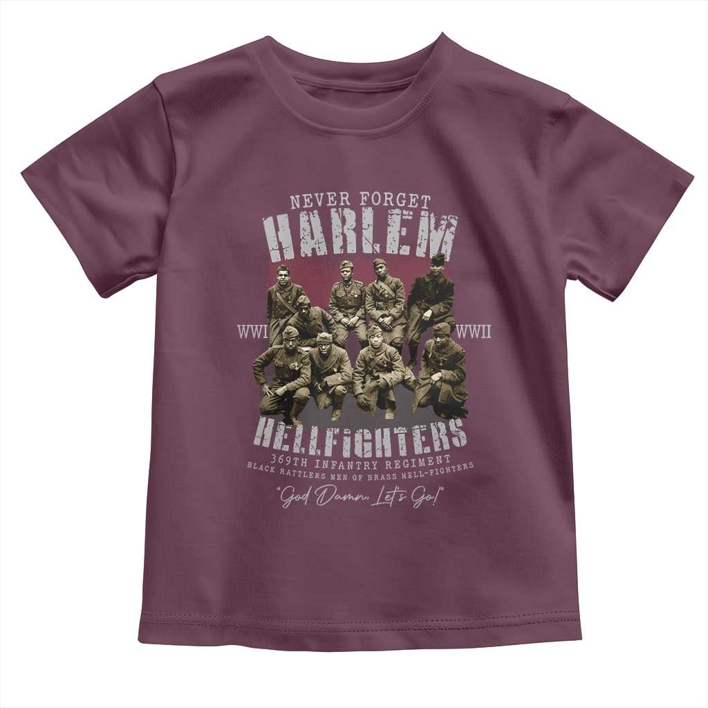 Halem Hellfighters Toddler T Shirt African American Black Military History Soldiers WWI WWII - African Pride